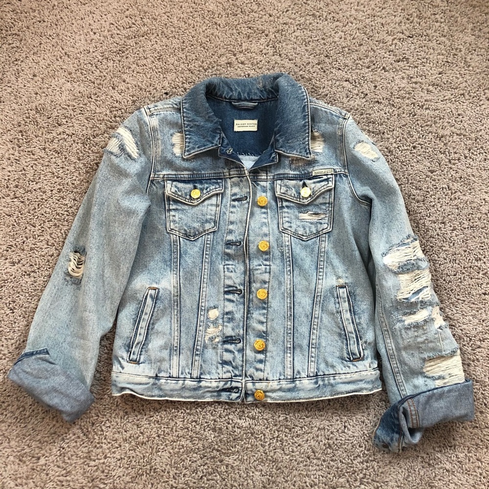 Maison Scotch Ripped Jean Jacket